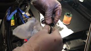 Changing oil filter MINI cooper diesel [upl. by Aztinaj]