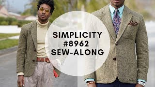 SEWALONG SIMPLICITY 8962 MENS SUIT JACKET [upl. by Eesdnyl]