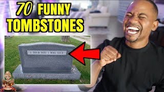 The TOP 70 FUNNIEST Tombstones EVER  Alonzo Lerone [upl. by Eimirej]