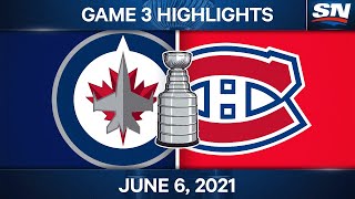 NHL Game Highlights  Jets vs Canadiens Game 3  June 6 2021 [upl. by Suiravaj]