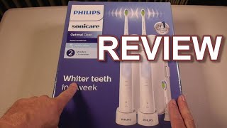 SoniCARE Philips Sonicare OptimalClean Rechargeable Toothbrush COSTCO Item 2858210 REVIEW [upl. by Hayashi]