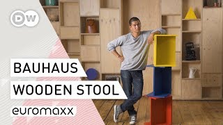 How To Bauhaus  Wooden Stool  DIY Tutorial Bauhaus Design [upl. by Muhan121]