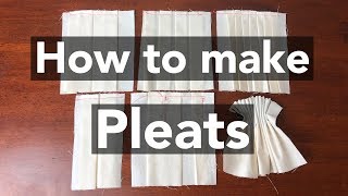 How to make Pleats tutorial [upl. by Nynahs]