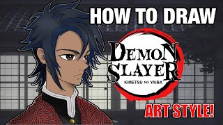 How To Draw The quotDEMON SLAYERquot ART STYLE [upl. by Eanore870]