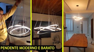 COMO FAZER UM PENDENTE LUMINÁRIA MODERNO 3 ARCOS  BARATO E BONITO [upl. by Acireit]