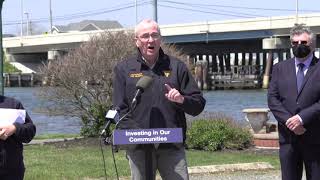 Governor Murphy Attends Route 72 Manahawkin Bay Bridge Groundbreaking [upl. by Aydidey]