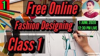 Free Online Fashion Designing Course CLASS 1  How To Draw BODICE Block [upl. by Mina]