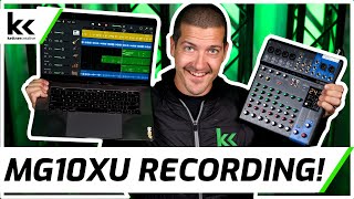 How To MultiTrack Record Using Yamaha MG10XU USB Audio Mixing Console [upl. by Yesima]