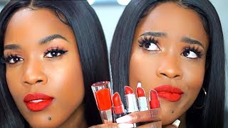 THE BEST RED LIPSTICK COMBOS FOR DARK SKIN [upl. by Nraa161]