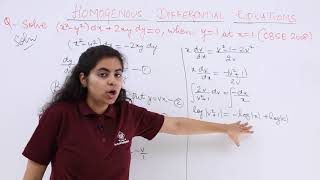 Class 12th – Homogeneous Differential Equations Problem Example1  Tutorials Point [upl. by Benilda101]