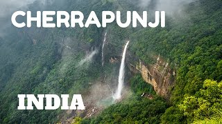 SPECTACULAR WATERFALLS amp LIVING ROOT BRIDGES IN CHERRAPUNJI MEGHALAYA INDIA [upl. by Flosi]