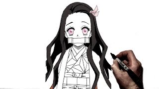 How to Draw Nezuko  Step By Step Demon Slayer Kimetsu no Yaiba [upl. by Anjanette]