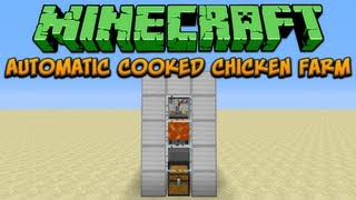 Minecraft Automatic Cooked Chicken Farm Tutorial [upl. by Zeculon]