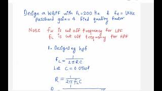 Design wide band pass filter  Design question of WBPF  Hindi [upl. by Merfe]