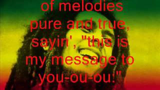 Bob Marley Three Little Birds Lyrics [upl. by Retrak759]