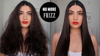 HOW TO STRAIGHTEN AND CURL FRIZZY HAIR [upl. by Neved]