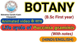 Botany for BSc  Life cycle of Puccinia graminis tritici [upl. by Noirrad463]