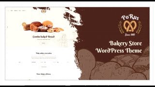 Porus  Bakery Store WordPress Theme  Themeforest Templates [upl. by Milla]