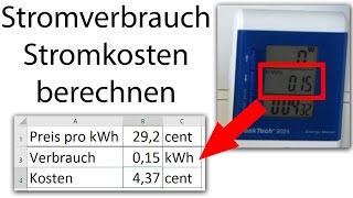 Stromverbrauch messen und Kosten selbst berechnen Energiekostenmessgerät [upl. by Aidyl]