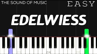 Edelweiss from “The Sound Of Music”  EASY Piano Tutorial [upl. by Ninos]