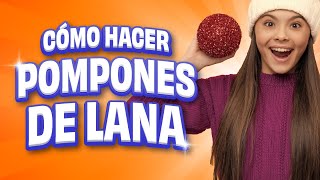 Cómo hacer pompones de lana en 1 MINUTO [upl. by Eicul]