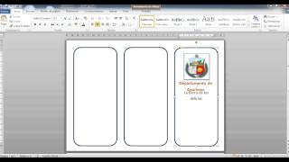 Creación de triptico en Word 2010 [upl. by Tterej650]