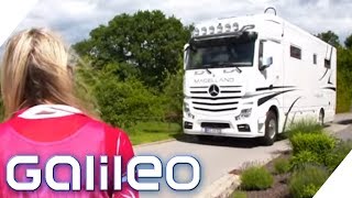 700000€ Dieser LKW ist ein XXL LuxusWohnmobil  Galileo  ProSieben [upl. by Refinnej]