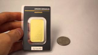 Argor Heraeus 1 oz Gold Bar [upl. by Mylor]