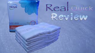 Real Quick Review Tena quotProskinquot Super adultdiaper [upl. by Chadabe]