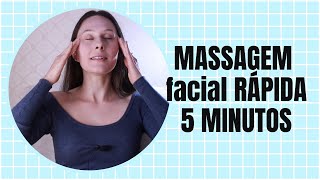 MASSAGEM FACIAL para LEVANTAR O ROSTO em 5 MINUTOS [upl. by Qiratla957]