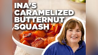 Ina Gartens Caramelized Butternut Squash  Barefoot Contessa  Food Network [upl. by Prowel326]