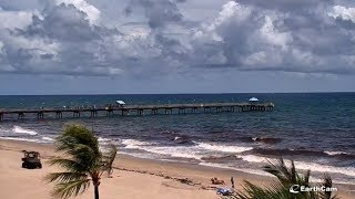 LIVE LauderdaleByTheSea Beach Cam as Hurricane Dorian storms off the coast  courtesy Earthcam [upl. by Iras]