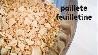 How to make paillete feuilletine for crunchy layer on cakes lacy crepes [upl. by Anilahs433]