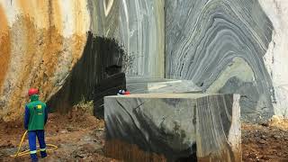 Macarani pegmatite  dimension stone quarry in Bahia Brazil [upl. by Eojyllib]