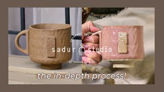 How I Make Handmade Ceramic Mug at Home from Beginning to End — Slow and Mindful [upl. by Darees]