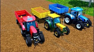 Tractorul pentru copii cu tractoare pentru copii  REDYellow Blue [upl. by Glyn916]