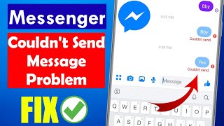 SOLVED Messenger Couldnt Send the Message Problem [upl. by Alliuqal441]