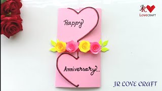 Beautiful Handmade Anniversary Card Idea  DIY Greeting Cards for Anniversary [upl. by Ymorej]