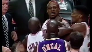 Shaquille ONeal vs Dennis Rodman Heated Moments Comp [upl. by Adoc627]