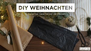 Schwierige Geschenke einpacken Tutorial  BAUR [upl. by Jemie436]