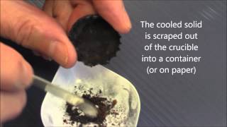 Carbon reduction of Copper Oxide [upl. by Chaney777]