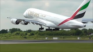 Manchester Airport Close Up Afternoon Take Offs  230615 [upl. by Jain]