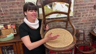 How to Weave a Round Laced Cane Chair [upl. by Aihsemak]