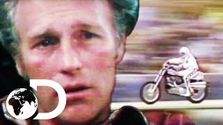 I Am Evel Knievel  Evel Knievels Daring London Bus Jump And Crash [upl. by Marsland505]