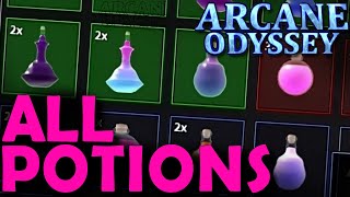 How To Brew ALL POTIONS  Arcane Odyssey [upl. by Shafer]