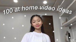 100 at home youtube video ideas [upl. by Minda658]