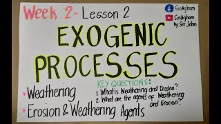 Lesson 5  Exogenic Processes [upl. by Haram]