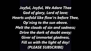 Upbeat JOYFUL JOYFUL We Adore Thee BEETHOVEN ODE TO JOY Hymn Lyrics Words text trending sing along [upl. by Asir]