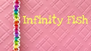 rainbow Loom Bands Infinity Fish bracelet tutorial [upl. by Favien999]