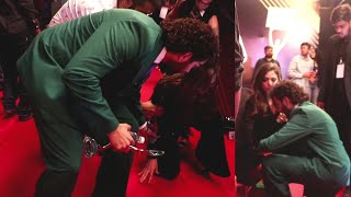 Nakuul Mehta Wife Jankee Parekh Falls Badly While Walking at ITA Award 2022 [upl. by Magna627]